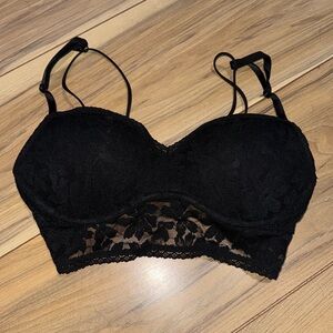 PINK Black Lace Push Up Bra